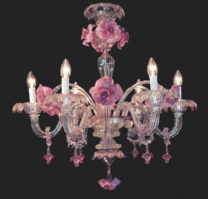 Minimalist Chandeliers for Sleek and Simple Interiors6 Light Murano Glass Chandelier With Pretty Pink Flowers Minimalist Chandeliers for Sleek and Simple Interiors6 Light Murano Glass Chandelier With Pretty Pink Flowers