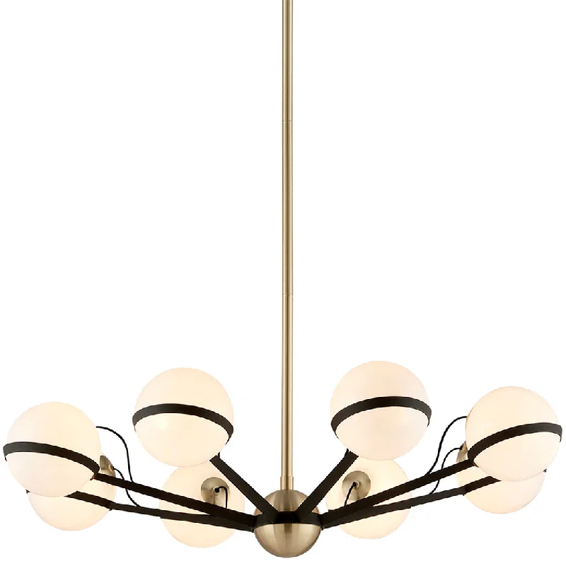 Industrial Iron Chandeliers for Loft - Inspired SpacesAce Chandelier - 8 Lamps - Hudson Valley Lighting
