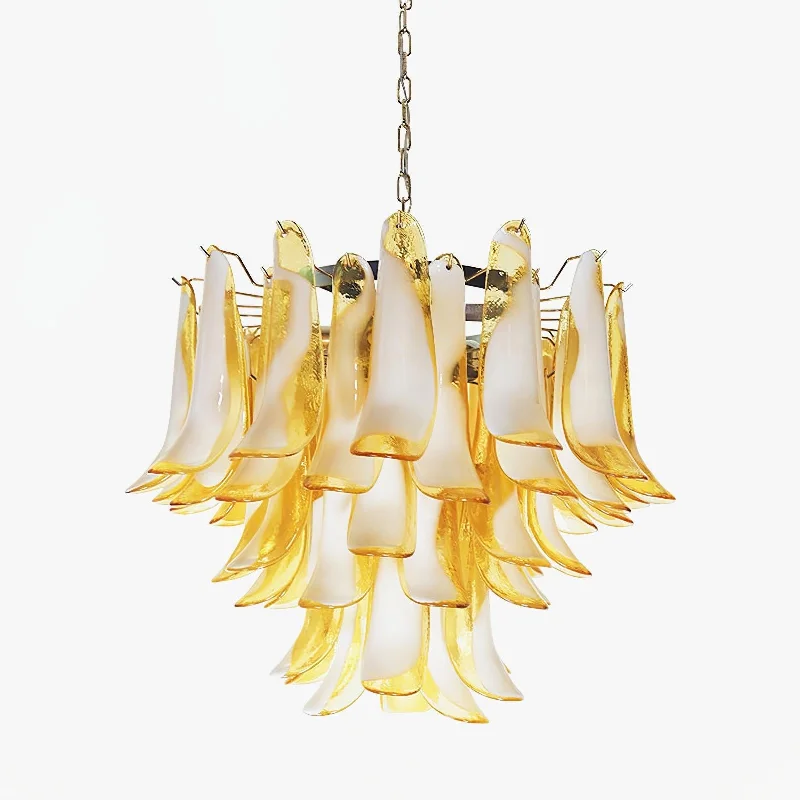Minimalist Chandeliers for Sleek and Simple InteriorsAmber Glass Murano Petals Chandelier Minimalist Chandeliers for Sleek and Simple InteriorsAmber Glass Murano Petals Chandelier