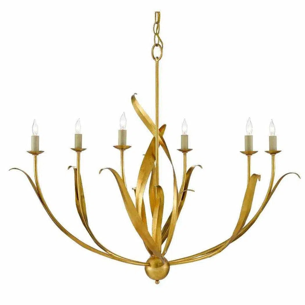 Art Deco Chandeliers for a Retro - Glam LookAntique Gold Leaf Menefee Chandelier
