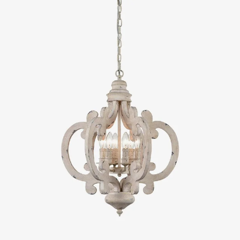Chandeliers with Metal Frames in Black FinishAntique White Style Chandelier