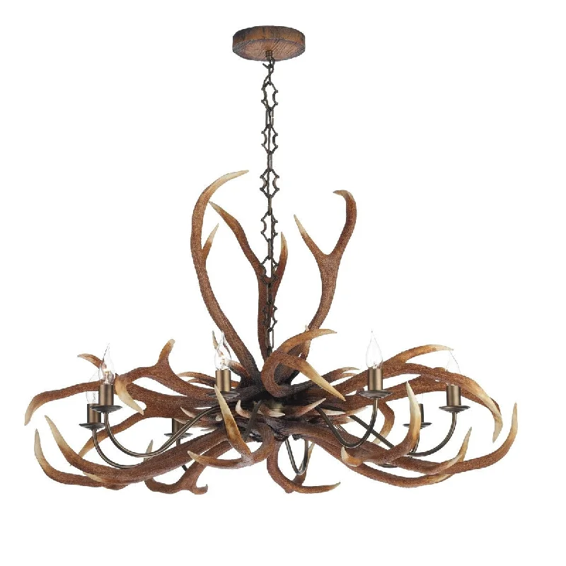 Chandeliers with Venetian Glass for a Luxurious LookAntler Emperor Rustic 8 Light Chandelier - ID 2467