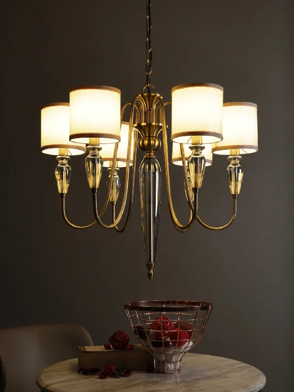 Chandeliers with Metal Frames in Black FinishAubrey 6-Lamp Chandelier