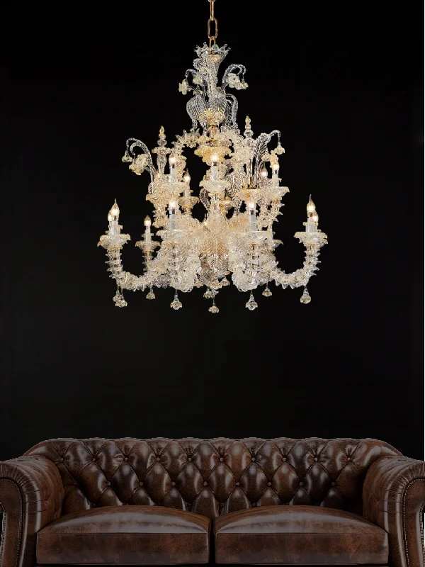 Chandeliers with Frosted Glass for a Softer Light DiffusionAurora Crystal Chandelier Chandeliers with Frosted Glass for a Softer Light DiffusionAurora Crystal Chandelier