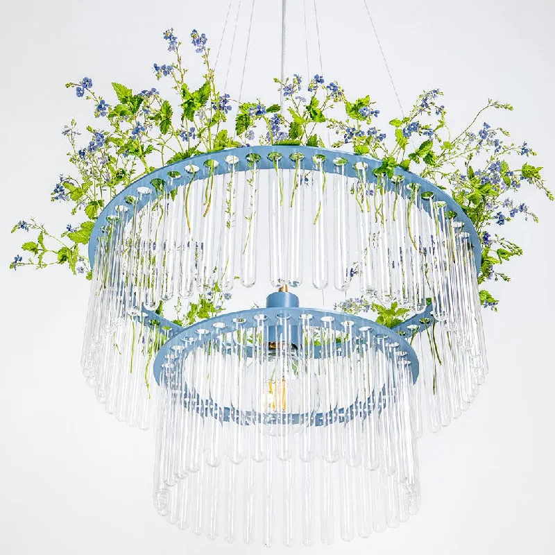 Chandeliers with Venetian Glass for a Luxurious LookBlue Maria SC Test Tube Chandelier - Double