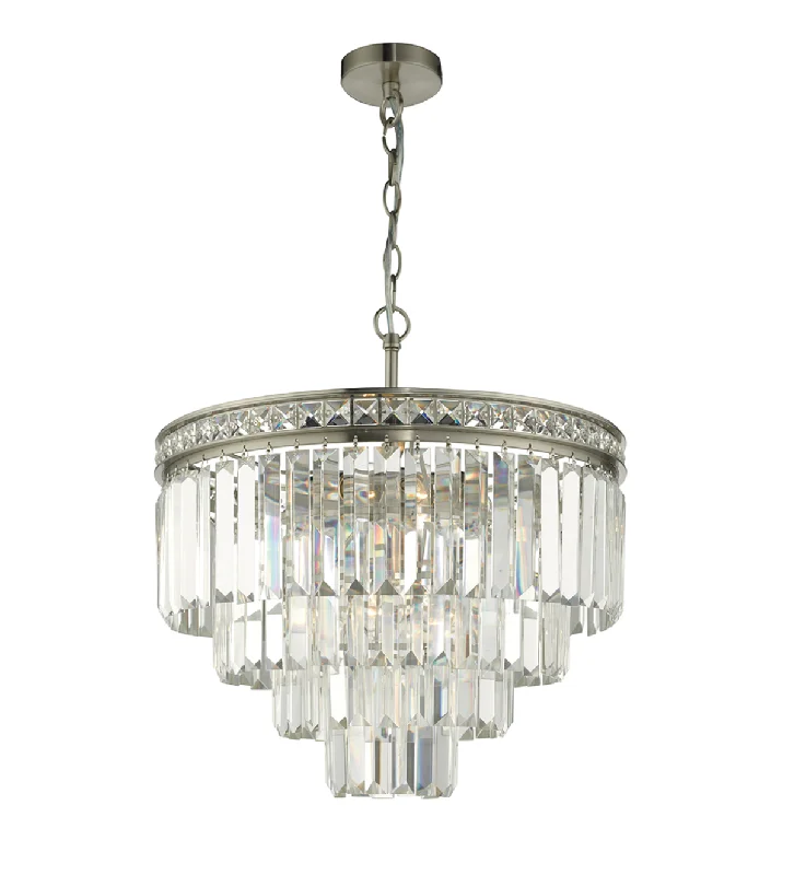Modern Crystal Chandeliers for Contemporary HomesBohn Satin Chrome 4 Tier Chandelier ID 5827 Modern Crystal Chandeliers for Contemporary HomesBohn Satin Chrome 4 Tier Chandelier ID 5827
