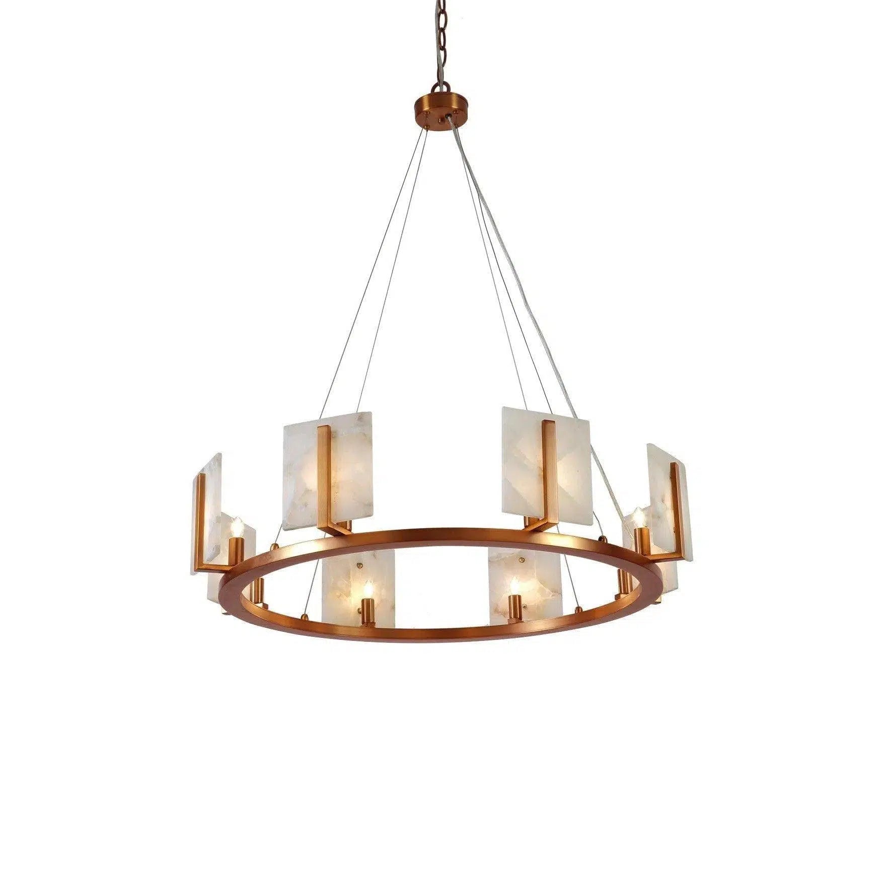 Chandeliers with Venetian Glass for a Luxurious LookBrass Alabaster Halo Chandelier
