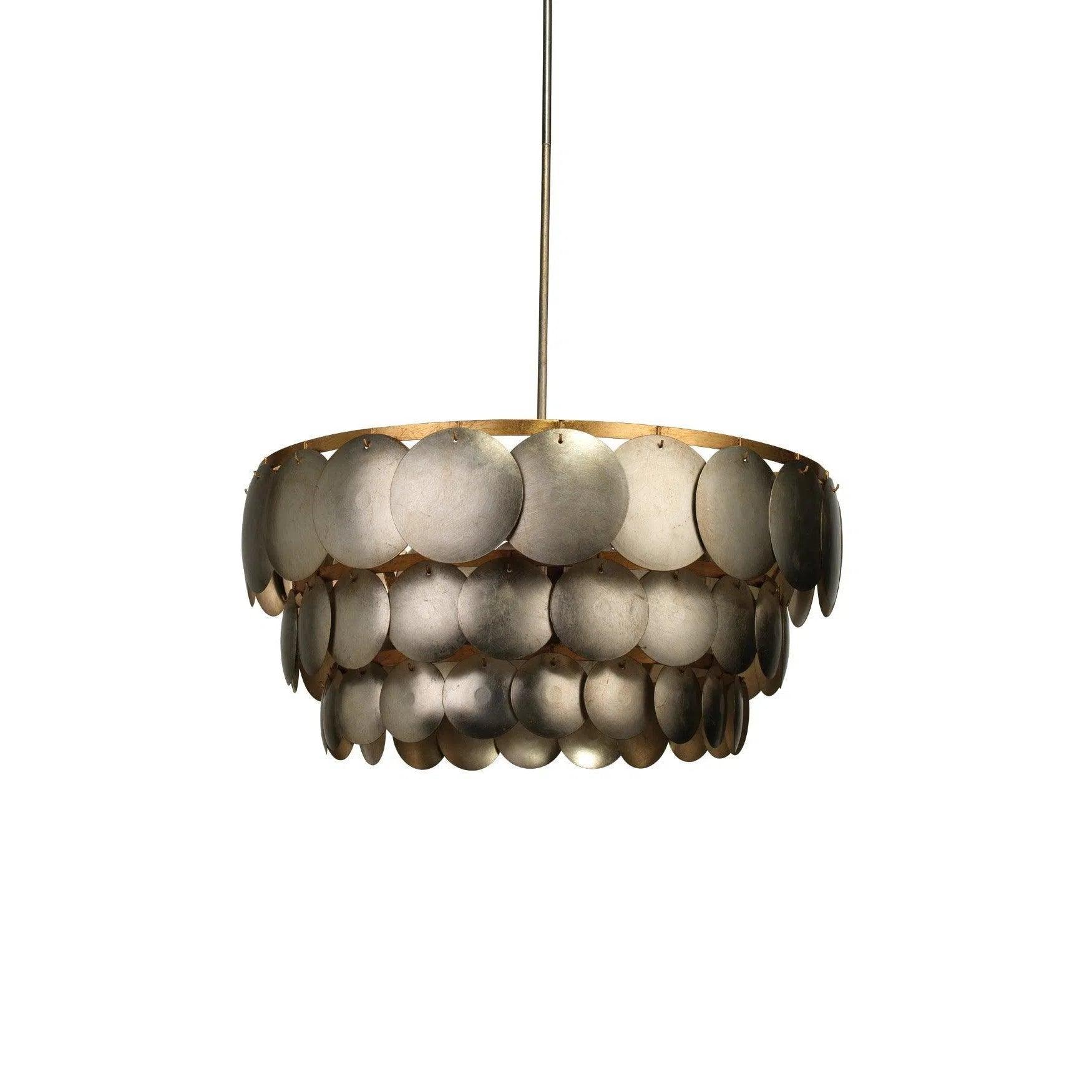 Incandescent Chandeliers for a Warm and Traditional GlowChampagne Iron Calypso Three Tier Chandelier