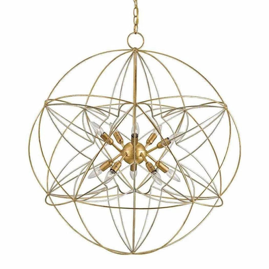 Chandeliers with Adjustable Height for Custom InstallationGold Leaf Silver Leaf Zenda Orb Chandelier Chandeliers with Adjustable Height for Custom InstallationGold Leaf Silver Leaf Zenda Orb Chandelier