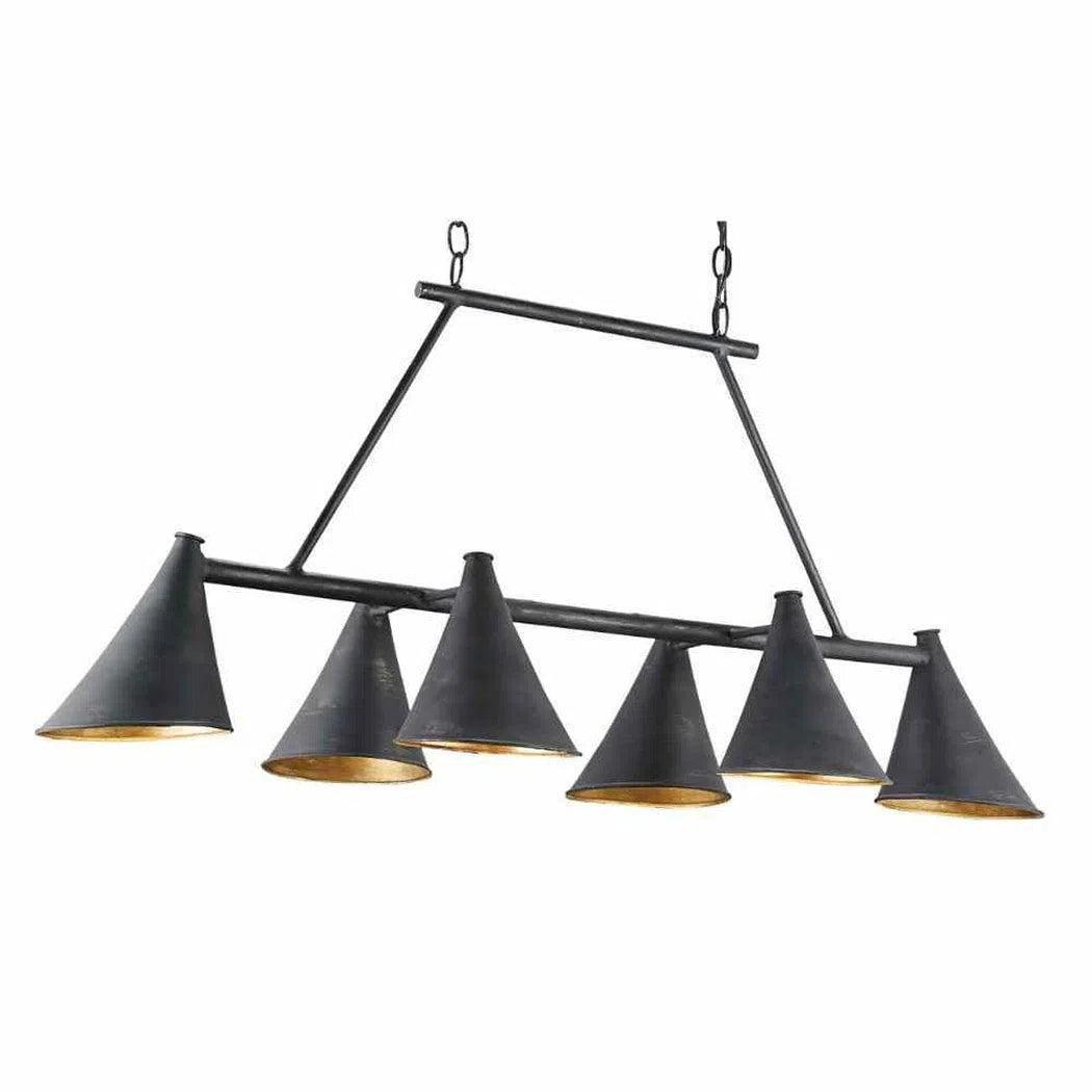 Art Deco Chandeliers for a Retro - Glam LookFrench Black Gold Leaf Culpepper Rectangular Chandelier Art Deco Chandeliers for a Retro - Glam LookFrench Black Gold Leaf Culpepper Rectangular Chandelier