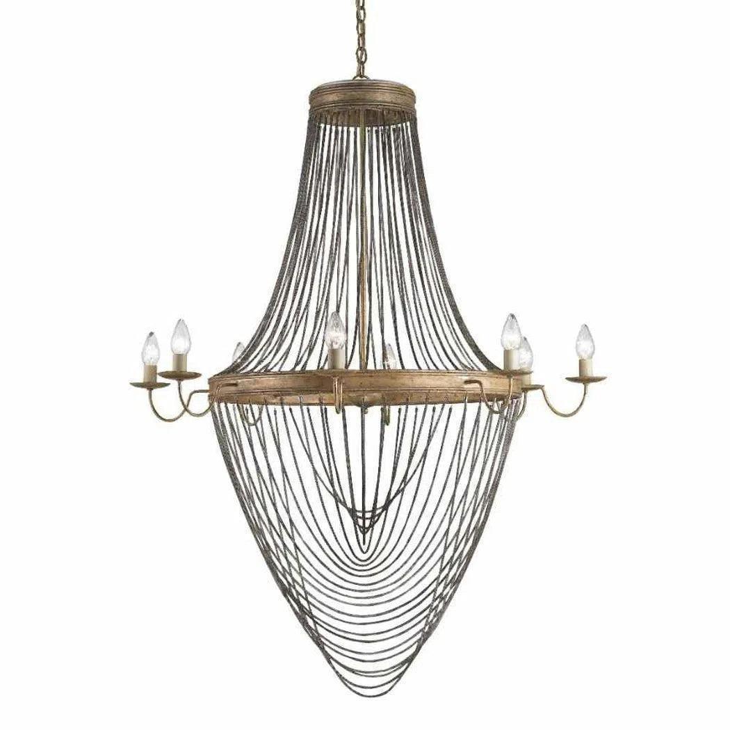Chandeliers with Venetian Glass for a Luxurious LookFrench Gold Leaf Iron Lucien Chandelier