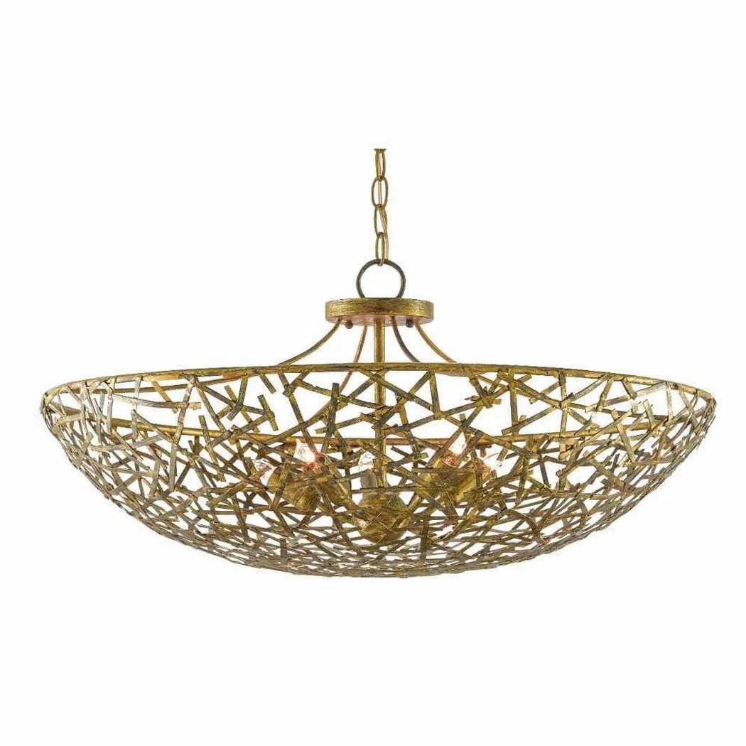 LED Chandeliers for Energy - Efficient LightingHand Rubbed Gold Leaf Confetti Bowl Chandelier LED Chandeliers for Energy - Efficient LightingHand Rubbed Gold Leaf Confetti Bowl Chandelier