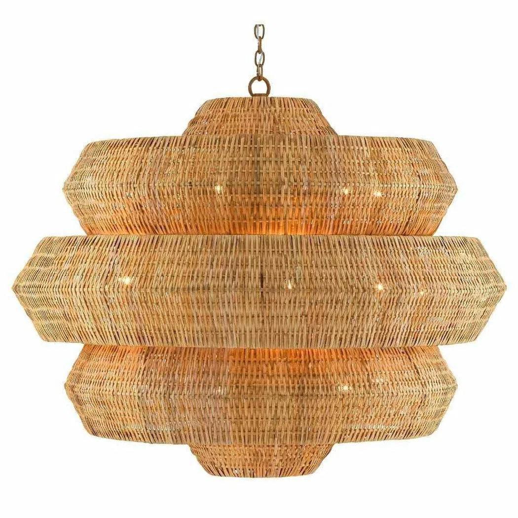 Victorian - Inspired Chandeliers with Ornate Details48" Khaki Natural Antibes Grande Chandelier
