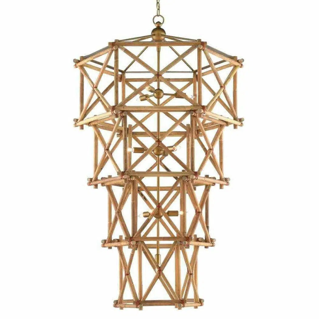 Chandeliers with Frosted Glass for a Softer Light DiffusionNatural New Brass Kingali Grande Chandelier