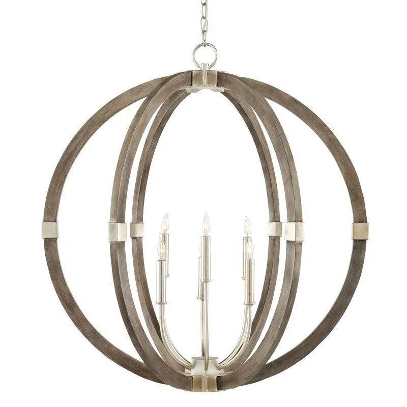 Chandeliers with Clear Crystal for a Sparkling EffectChateau Gray Silver Leaf Bastian Orb Chandelier Chandeliers with Clear Crystal for a Sparkling EffectChateau Gray Silver Leaf Bastian Orb Chandelier
