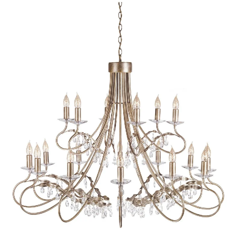 Chandeliers with Frosted Glass for a Softer Light DiffusionBuckleberry Silver/Gold 8 Arm Chandelier  - ID 7627