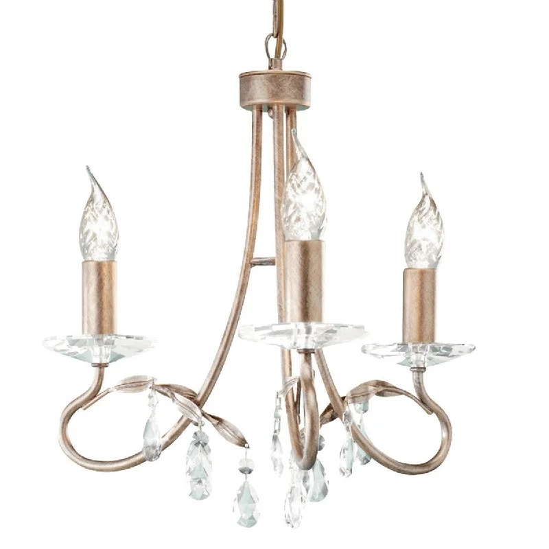 Mini Chandeliers for Adding Charm to Small SpacesBuckleberry Silver/Gold 3 Arm Chandelier - ID 909