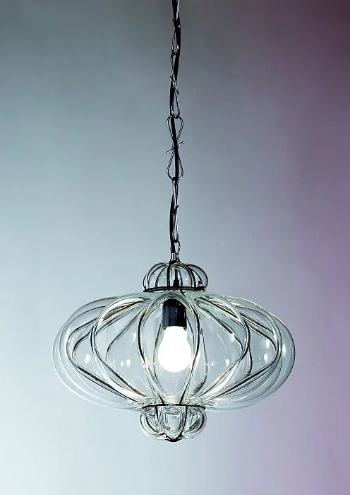 Bohemian - Style Beaded Chandeliers for Eclectic DecorClear or Amber Venetian Glass Pendant Lantern Bohemian - Style Beaded Chandeliers for Eclectic DecorClear or Amber Venetian Glass Pendant Lantern