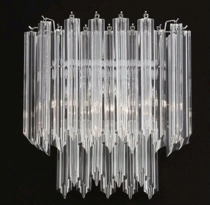 Chandeliers with Multiple Lights for Maximum IlluminationClear Murano Prismatic Glass Wall Light