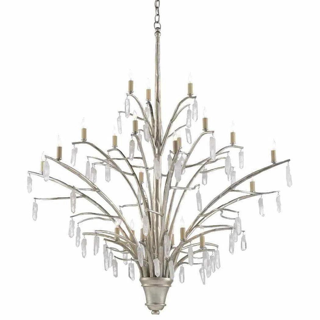 Traditional Brass Chandeliers for Classic InteriorsSilver Leaf Natural Raux Chandelier