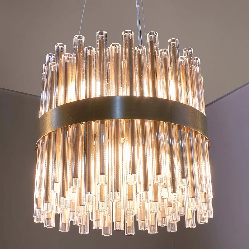 Chandeliers with Clear Crystal for a Sparkling EffectColmar 40cm Chandelier - Antique Brass - RV Astley Chandeliers with Clear Crystal for a Sparkling EffectColmar 40cm Chandelier - Antique Brass - RV Astley