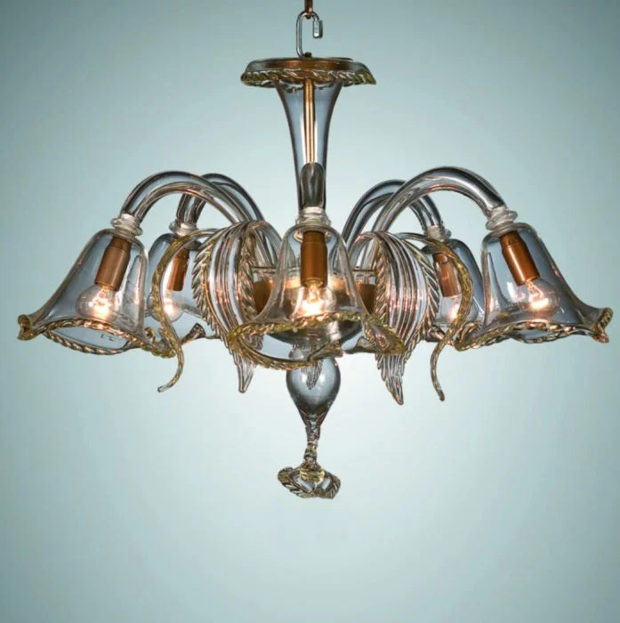 Chandeliers with Pendant Lights for a Stylish LookCrystal And Amber Coloured Murano Chandelier Chandeliers with Pendant Lights for a Stylish LookCrystal And Amber Coloured Murano Chandelier