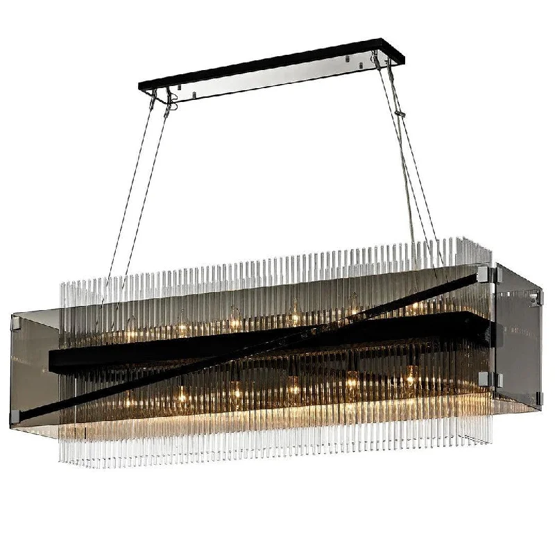 Incandescent Chandeliers for a Warm and Traditional GlowDark Bronze Linear Apollo Chandelier - Hudson Valley Lighting