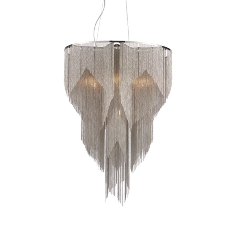 Chandeliers for Low Ceilings to Avoid OvercrowdingDelicate Silver Drape 7 Arm Chandelier - ID 9637 Chandeliers for Low Ceilings to Avoid OvercrowdingDelicate Silver Drape 7 Arm Chandelier - ID 9637