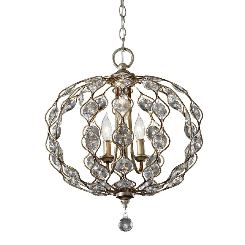 Chandeliers with Candle - Style Bulbs for a Classic AestheticLeyton Burnished Silver and Crystal 3 Light Chandelier - ID 7352 Chandeliers with Candle - Style Bulbs for a Classic AestheticLeyton Burnished Silver and Crystal 3 Light Chandelier - ID 7352