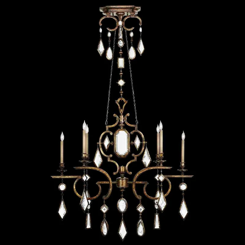 Chandeliers with Metal Frames in Copper FinishEncased Gems Chandelier