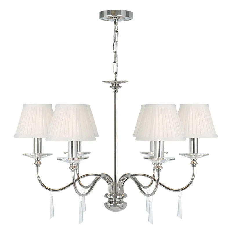 Chandeliers with Colored Glass for a Splash of ColorPark Place 6 Arm Chandelier - ID 8260