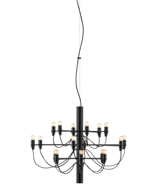 Chandeliers with Colored Glass for a Splash of ColorFLOS 2097/18 Suspension With Clear Bulbs - Colour Options Chandeliers with Colored Glass for a Splash of ColorFLOS 2097/18 Suspension With Clear Bulbs - Colour Options