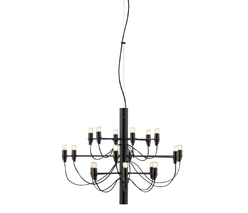 Chandeliers for Living Rooms to Create a Focal PointFLOS 2097/18 Suspension With Frosted Bulbs - Colour options Chandeliers for Living Rooms to Create a Focal PointFLOS 2097/18 Suspension With Frosted Bulbs - Colour options
