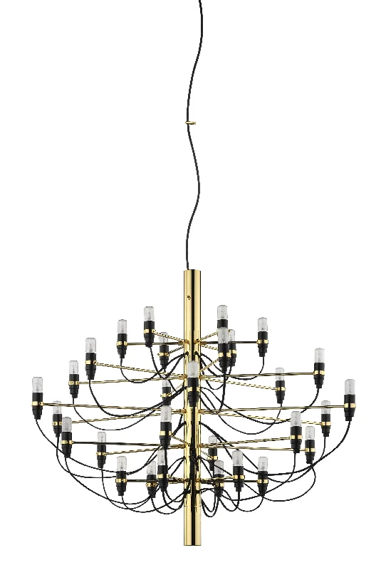 Chandeliers for Living Rooms to Create a Focal PointFLOS 2097/30 Suspension In Polished Brass With Frosted LED Bulbs Included - 9894 Chandeliers for Living Rooms to Create a Focal PointFLOS 2097/30 Suspension In Polished Brass With Frosted LED Bulbs Included - 9894