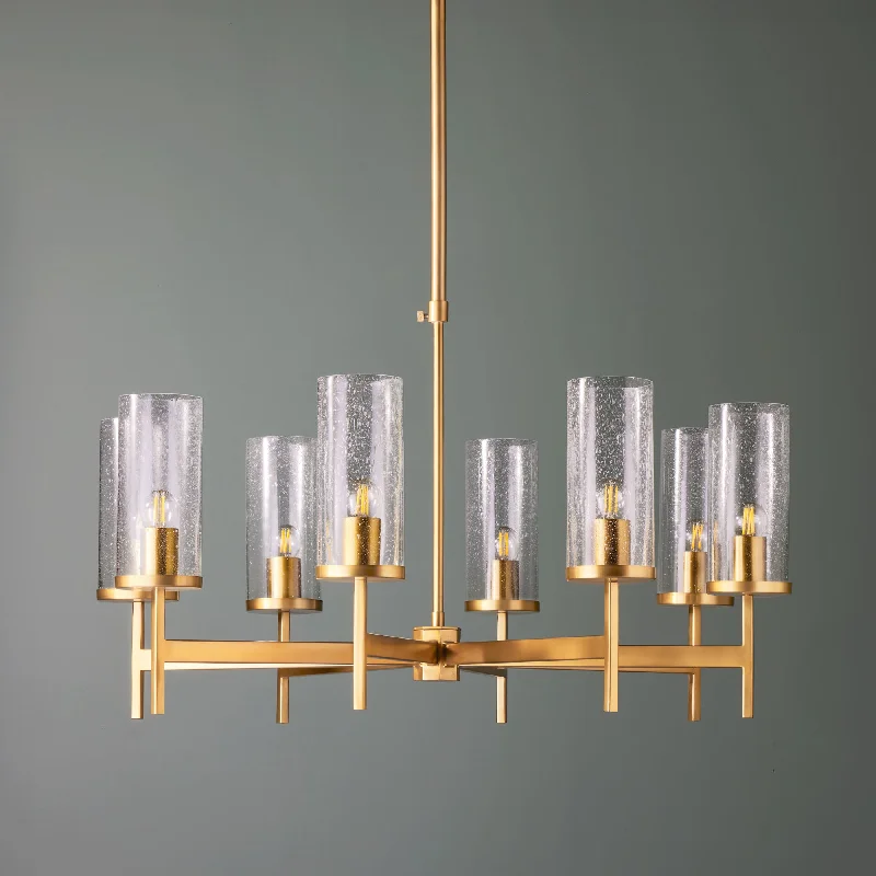 Chandeliers with Adjustable Arms for Directional LightingFrank chandelier in brass and glass Chandeliers with Adjustable Arms for Directional LightingFrank chandelier in brass and glass