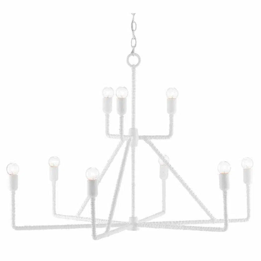 Chandeliers with Clear Crystal for a Sparkling EffectGesso White Trilling Chandelier