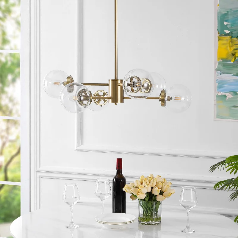 Brass Finish with Clear Glass Shades