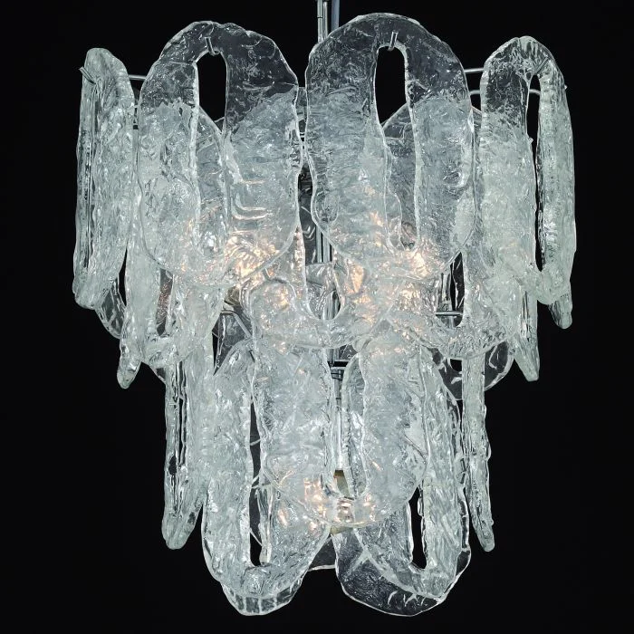 Chandeliers with Pendant Lights for a Stylish LookGhiaccio Or Cracked Ice Glass Chandelier In Custom Sizes Chandeliers with Pendant Lights for a Stylish LookGhiaccio Or Cracked Ice Glass Chandelier In Custom Sizes
