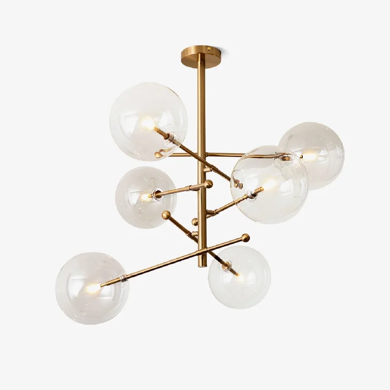 Large Chandeliers for Grand Halls and FoyersGlass Globe Mobile Chandelier