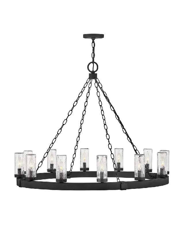 Chandeliers with Metal Frames in Bronze FinishSawyer LED Hanging Lantern