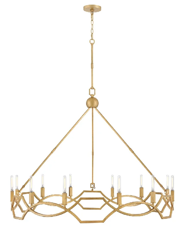 Chandeliers with Metal Frames in Silver FinishLeona LED Chandelier
