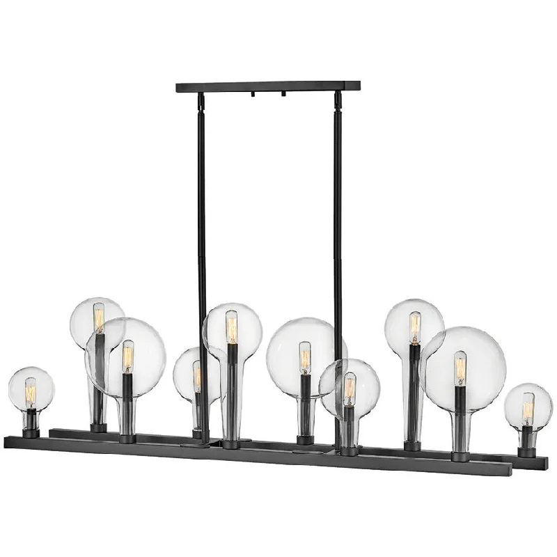 Chandeliers with Frosted Glass for a Softer Light DiffusionChandelier linéaire Alchemy Chandeliers with Frosted Glass for a Softer Light DiffusionChandelier linéaire Alchemy