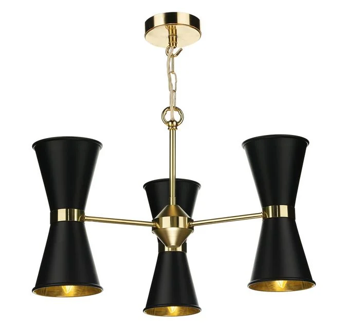 LED Chandeliers for Energy - Efficient LightingHyde Brass and Black Up and Downlight 6 Light Pendant/Semi Flush - ID 10043 LED Chandeliers for Energy - Efficient LightingHyde Brass and Black Up and Downlight 6 Light Pendant/Semi Flush - ID 10043