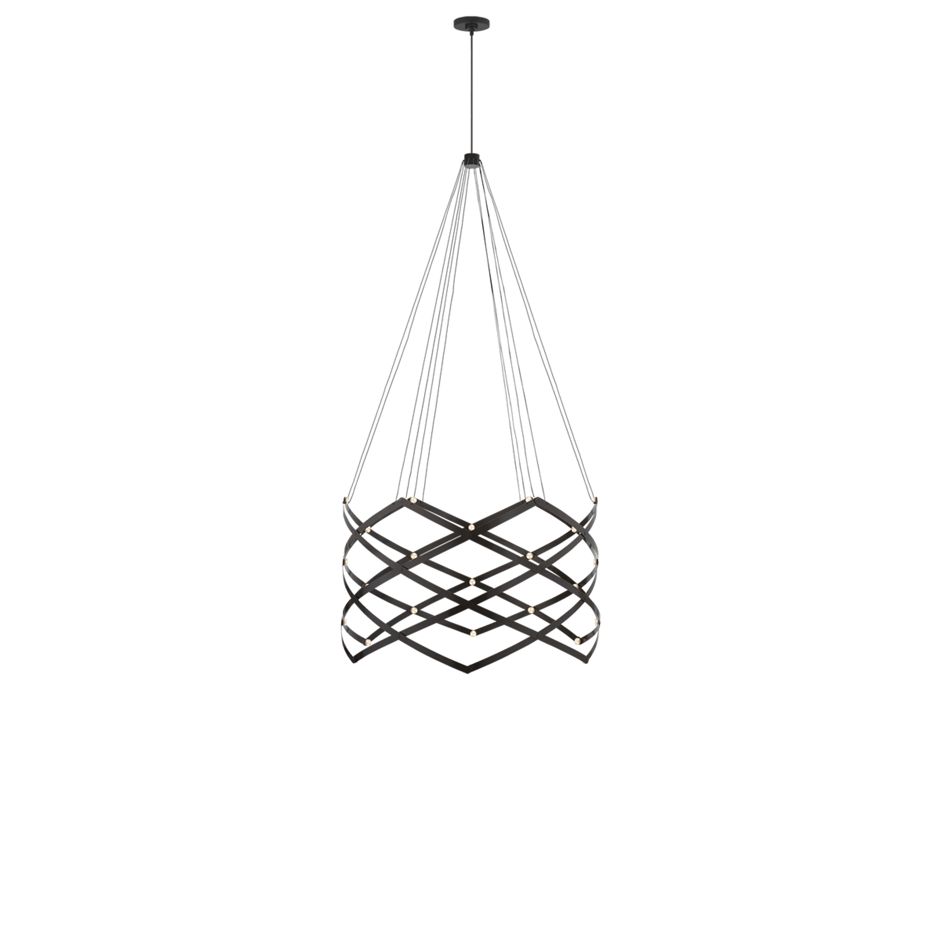 Chandeliers with Metal Frames in Gold FinishInterlace Expandable Chandelier