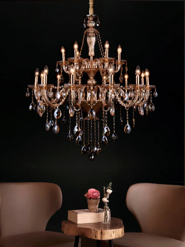 Chandeliers for Low Ceilings to Avoid OvercrowdingJessica 12+6 Lamp Chandelier