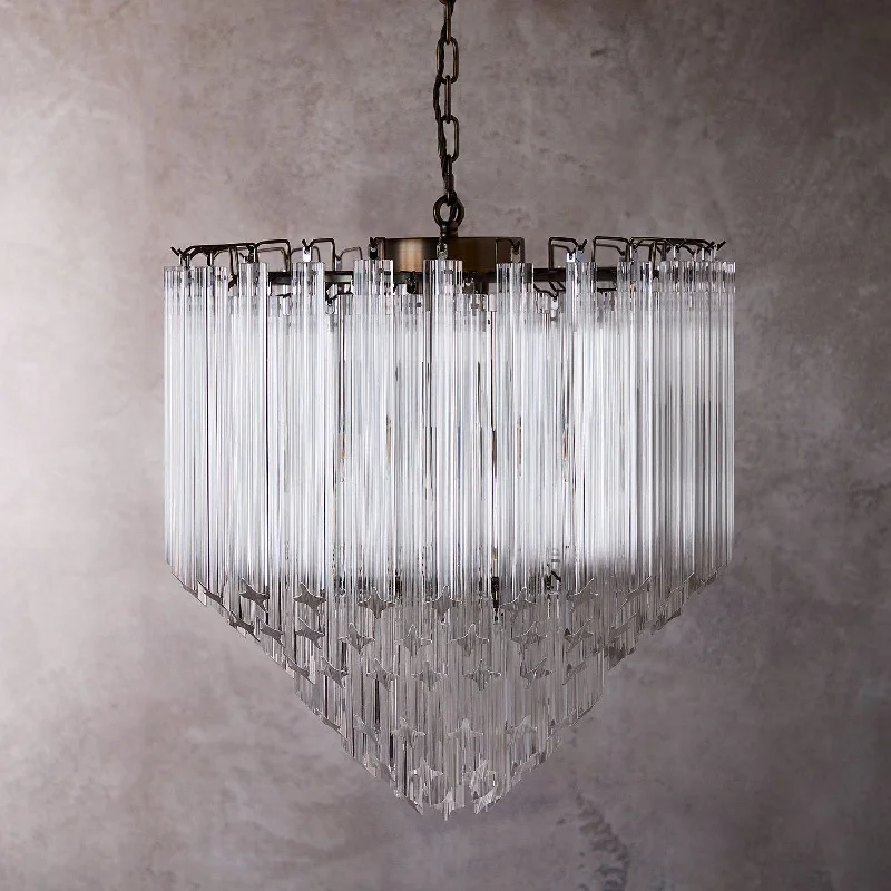 Large Chandeliers for Grand Halls and FoyersLarger Leonardo chandelier with four cornered glass drops Large Chandeliers for Grand Halls and FoyersLarger Leonardo chandelier with four cornered glass drops