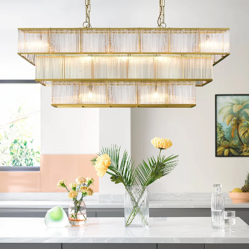 Chandeliers for Low Ceilings to Avoid OvercrowdingLarger Odin chandelier in brass and glass Chandeliers for Low Ceilings to Avoid OvercrowdingLarger Odin chandelier in brass and glass