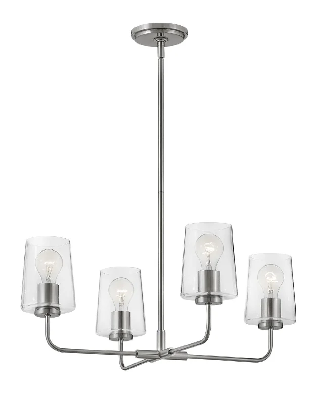 Chandeliers with Metal Frames in Silver FinishKline LED Chandelier