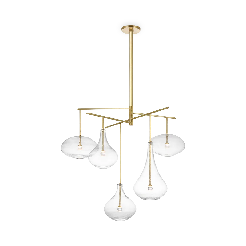 Chandeliers with Metal Frames in Gold FinishLomme Led Chandelier