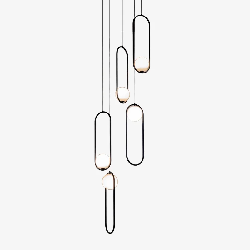 Chandeliers with Colored Glass for a Splash of ColorMila Combination Chandelier